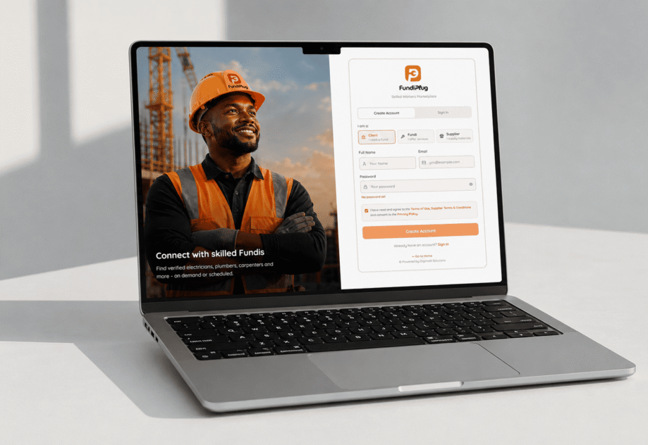 FundiPlug is a digital marketplace that connects clients with skilled and verified fundis, making it easier to find, hire, communicate with, and manage trusted service providers for a wide range of jobs.