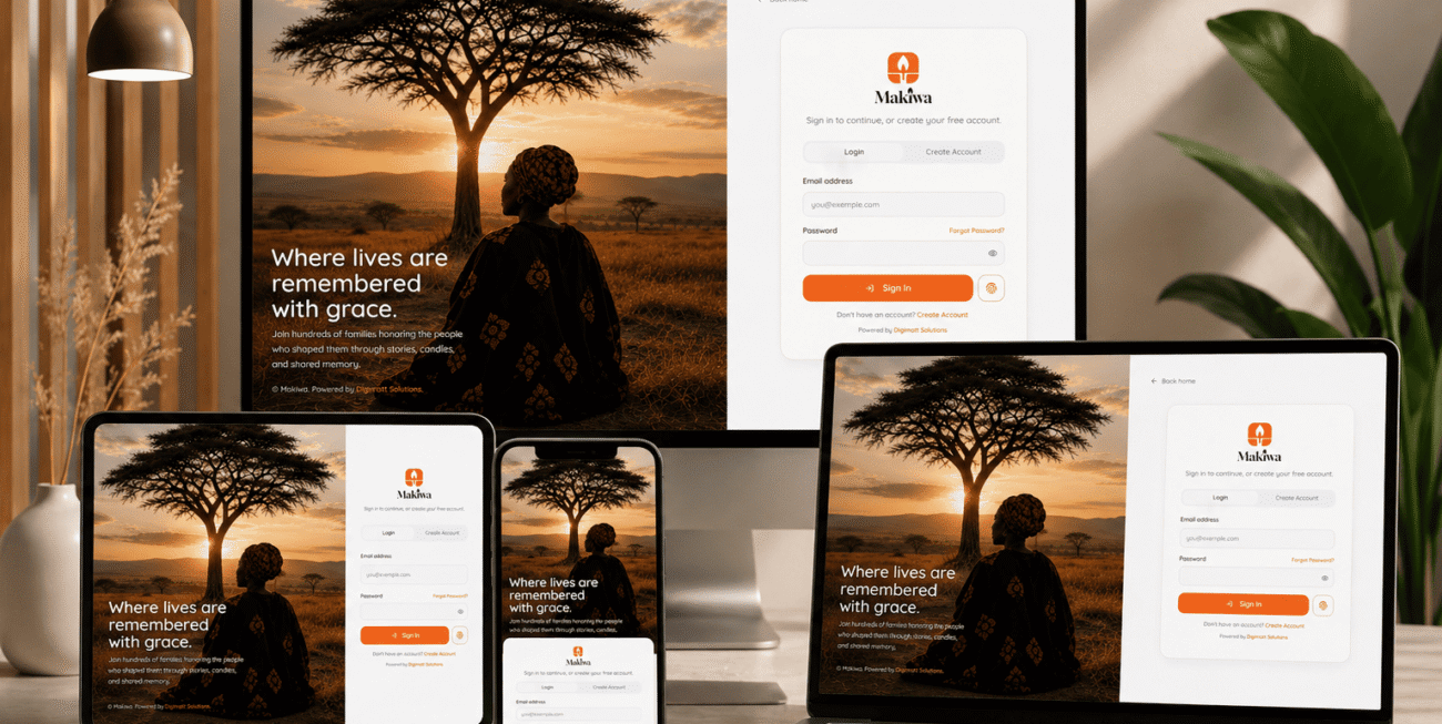 Makiwa is a digital memorial platform designed to help families honour and remember loved ones who have passed away. It provides a meaningful space to preserve memories, share life stories, light virtual candles, and create lasting tributes that keep the legacy of loved ones alive for generations.